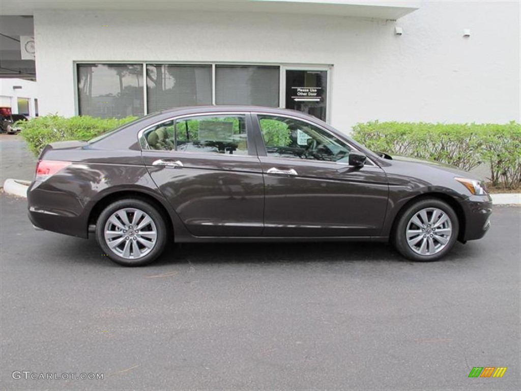 2012 Accord EX V6 Sedan - Dark Amber Metallic / Ivory photo #2