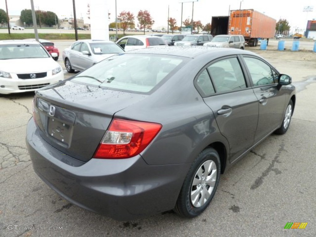 Polished Metal Metallic 2012 Honda Civic LX Sedan Exterior Photo #55855078