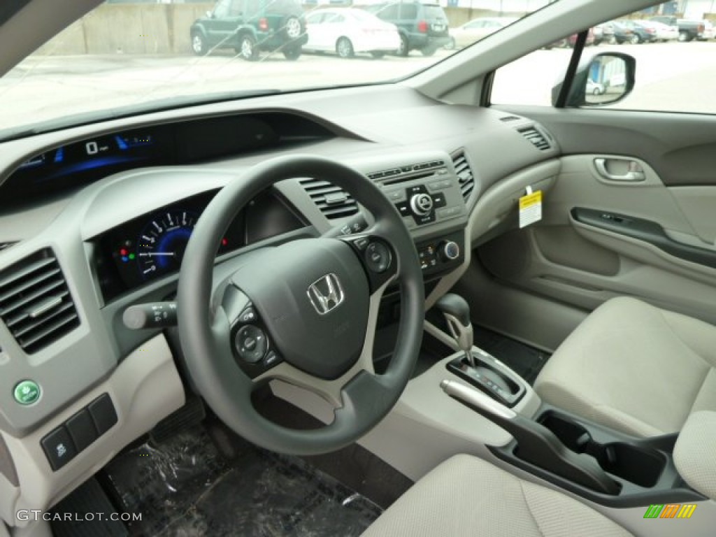 Gray Interior 2012 Honda Civic LX Sedan Photo #55855159