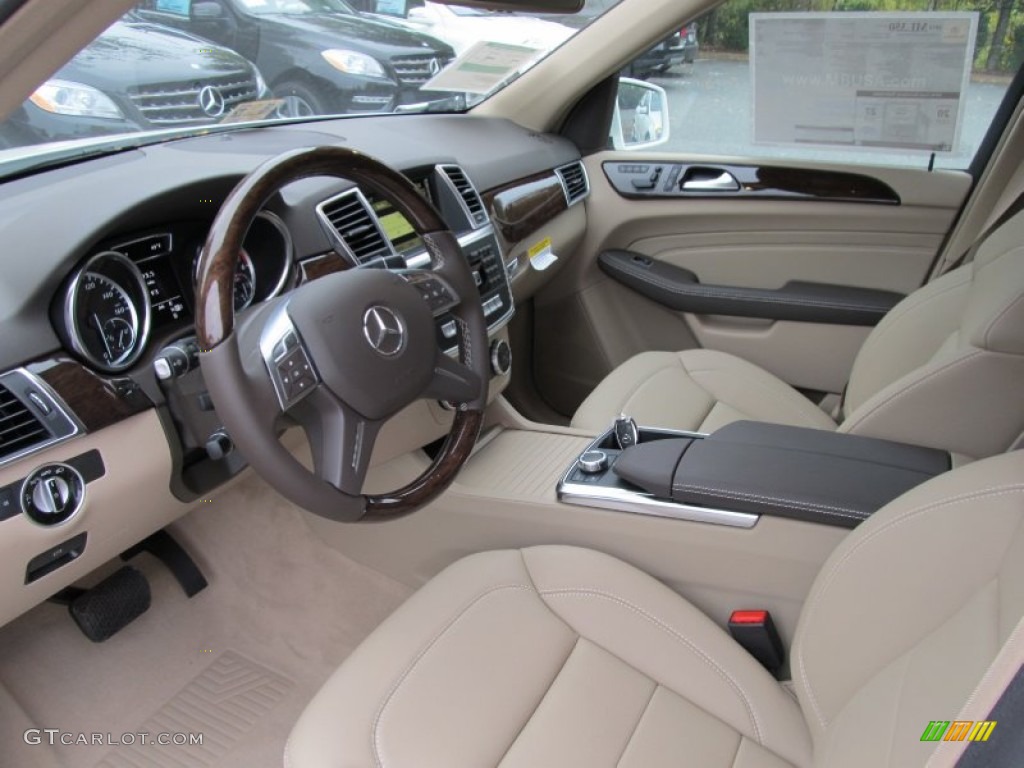 Almond Beige Interior 2012 Mercedes-Benz ML 350 BlueTEC 4Matic Photo #55856968
