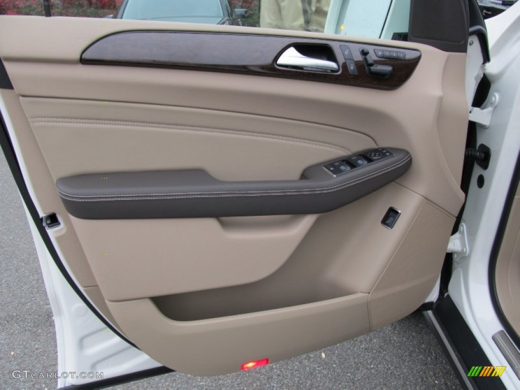 2012 Mercedes-Benz ML 350 BlueTEC 4Matic Almond Beige Door Panel Photo #55856986