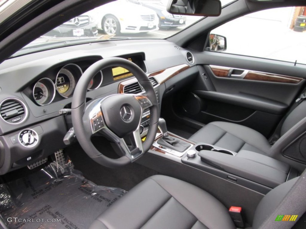 Black Interior 2012 Mercedes-Benz C 300 Sport 4Matic Photo #55857037