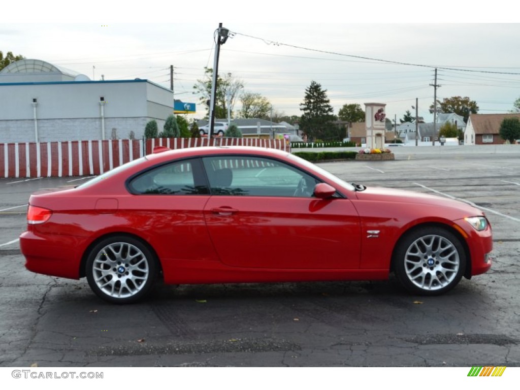 2009 3 Series 328xi Coupe - Crimson Red / Black photo #5