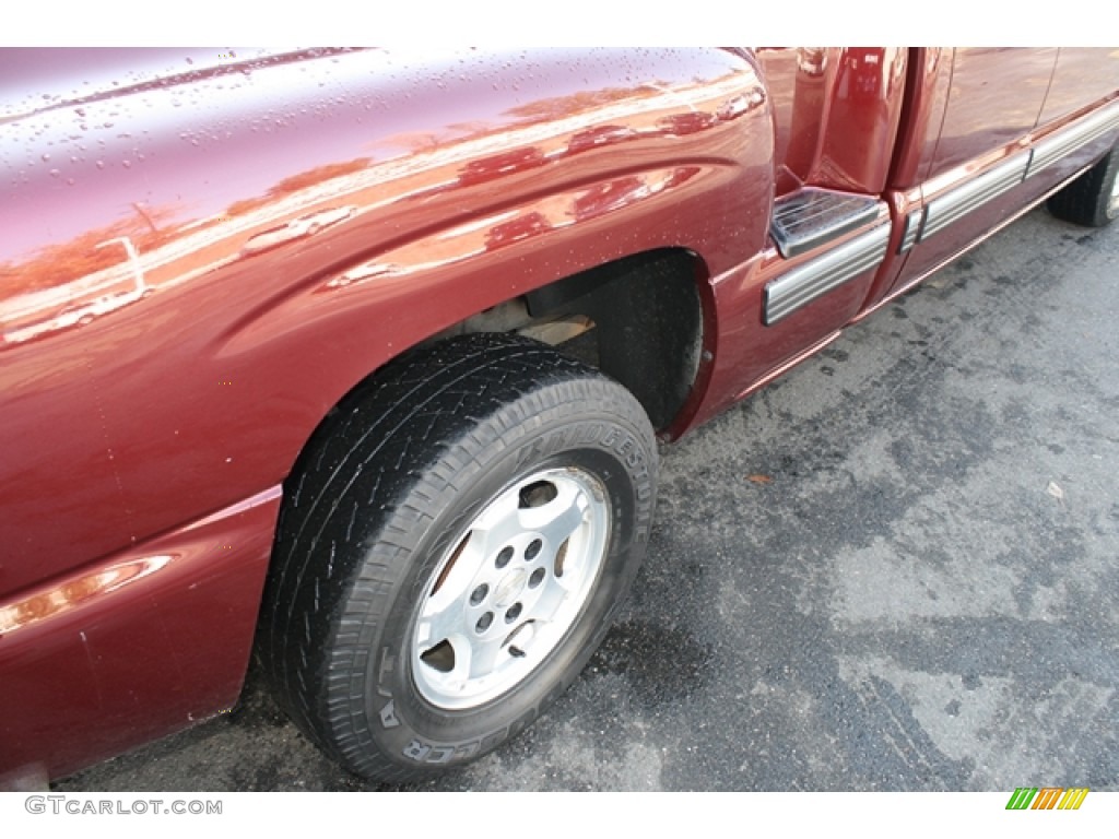 2001 Silverado 1500 LS Extended Cab - Dark Carmine Red Metallic / Graphite photo #22