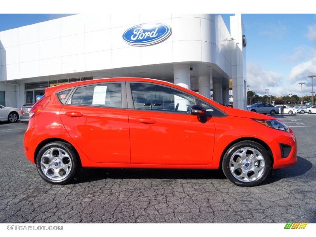 Race Red 2012 Ford Fiesta SES Hatchback Exterior Photo #55858930
