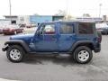 2009 Deep Water Blue Pearl Jeep Wrangler Unlimited X 4x4  photo #8