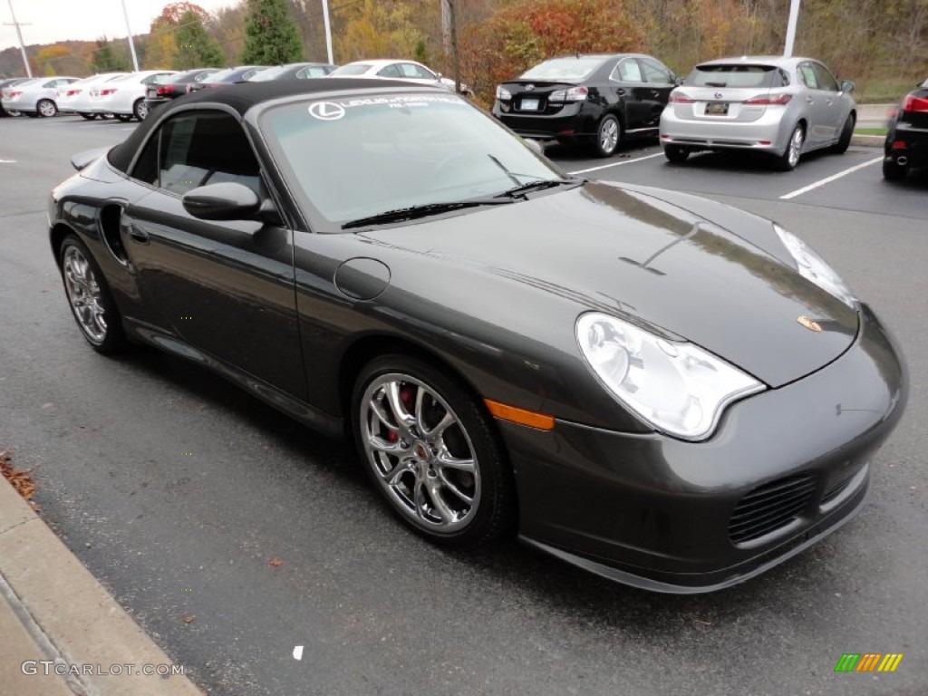 Slate Grey Metallic 2004 Porsche 911 Turbo Cabriolet Exterior Photo #55861315