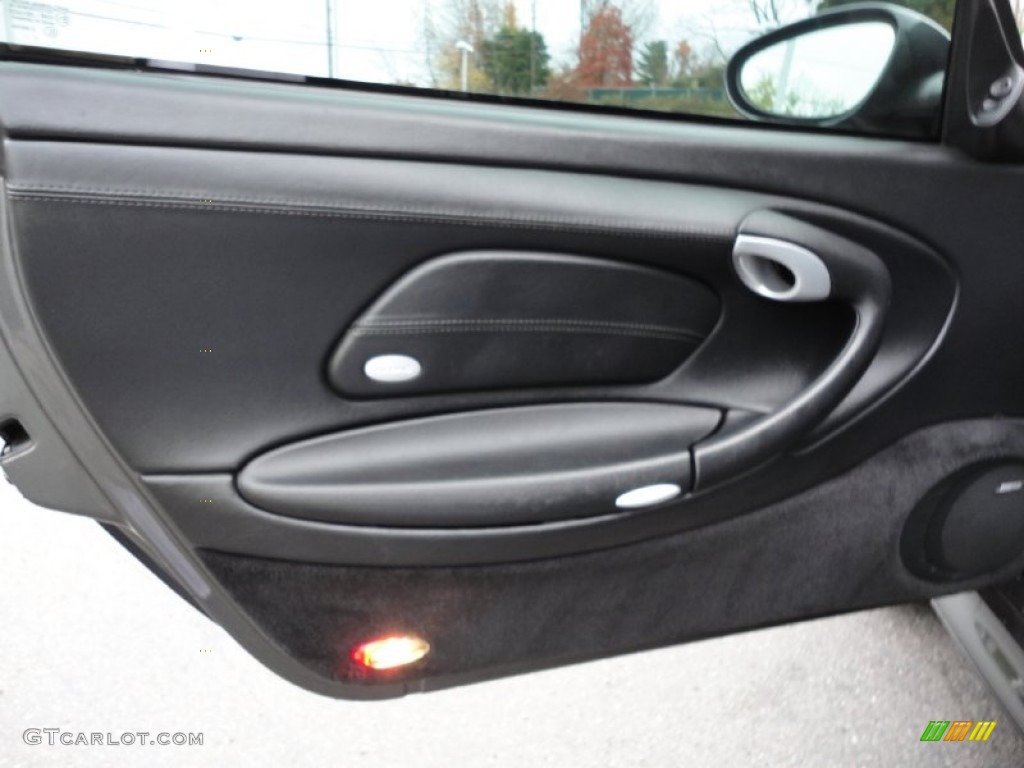 2004 Porsche 911 Turbo Cabriolet Black Door Panel Photo #55861393