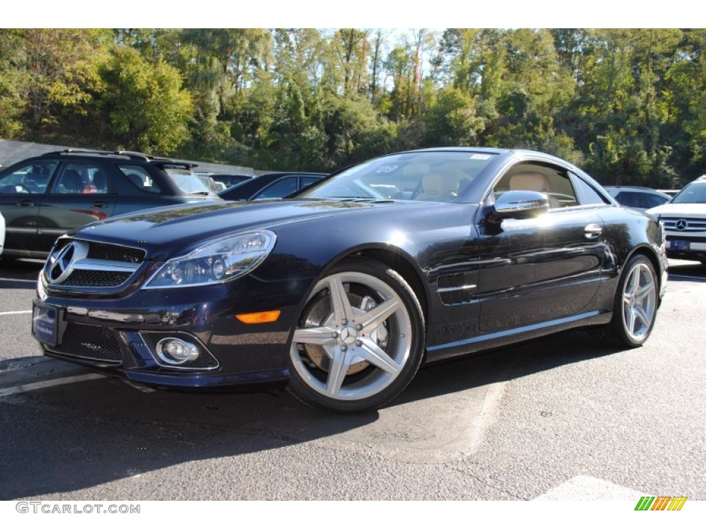 2009 SL 550 Roadster - Capri Blue Metallic / Stone photo #1