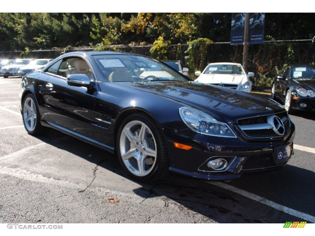 Capri Blue Metallic 2009 Mercedes-Benz SL 550 Roadster Exterior Photo #55862588