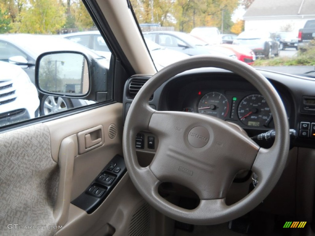 2002 Isuzu Rodeo LS 4WD Beige Steering Wheel Photo #55862779