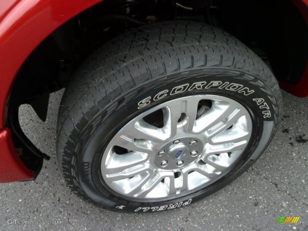 2010 F150 Platinum SuperCrew 4x4 - Red Candy Metallic / Sienna Brown Leather/Black photo #7