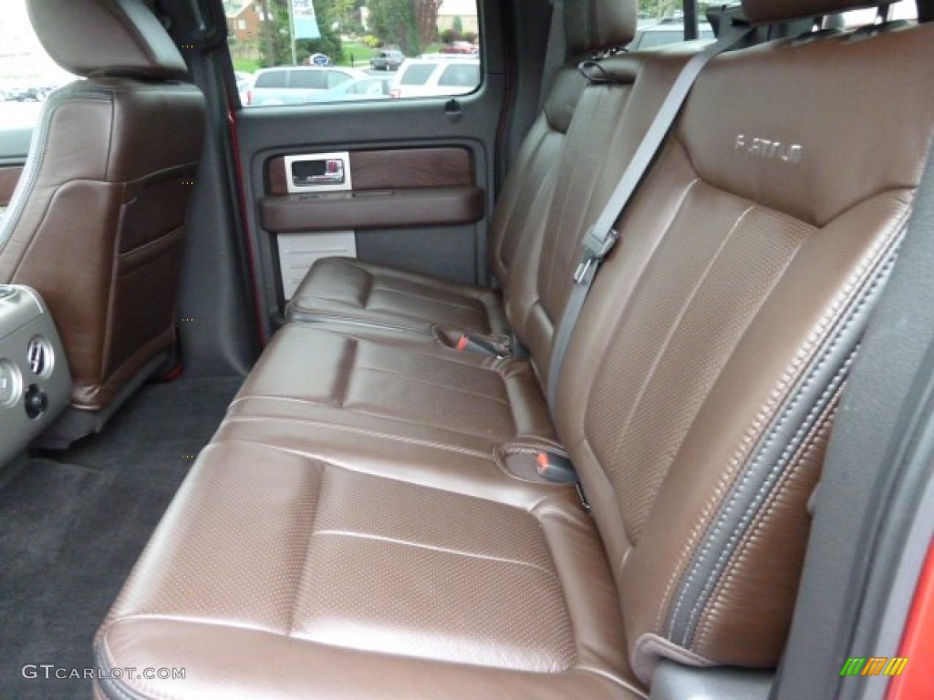 2010 F150 Platinum SuperCrew 4x4 - Red Candy Metallic / Sienna Brown Leather/Black photo #9