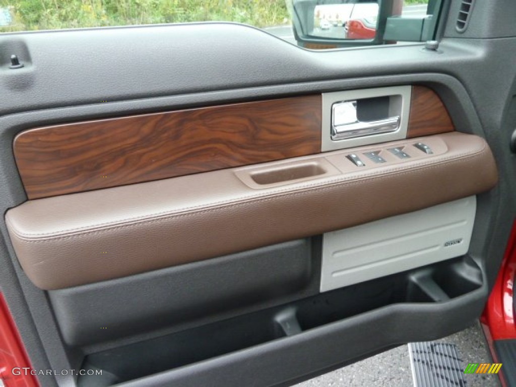 2010 F150 Platinum SuperCrew 4x4 - Red Candy Metallic / Sienna Brown Leather/Black photo #11