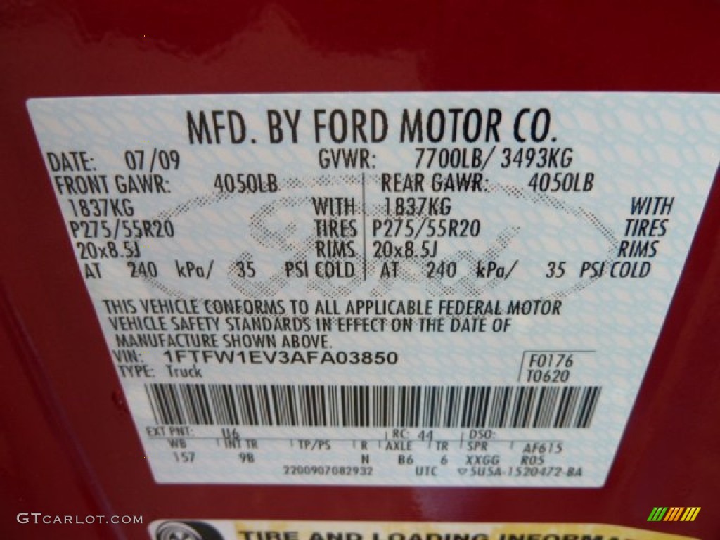 2010 F150 Platinum SuperCrew 4x4 - Red Candy Metallic / Sienna Brown Leather/Black photo #14