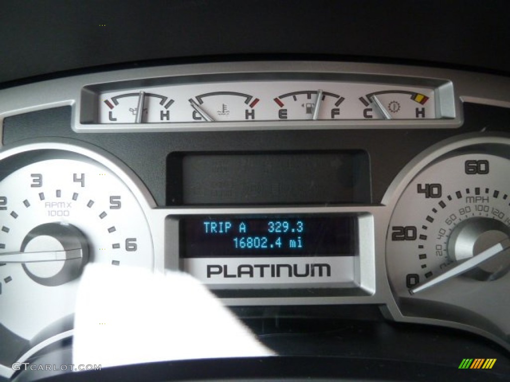 2010 F150 Platinum SuperCrew 4x4 - Red Candy Metallic / Sienna Brown Leather/Black photo #15