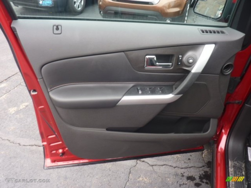 2012 Ford Edge SEL AWD Charcoal Black Door Panel Photo #55864059