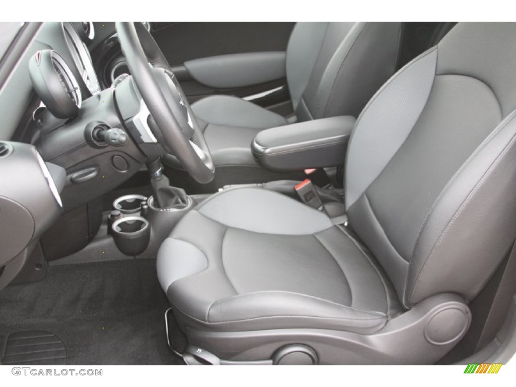 Grey/Carbon Black Interior 2010 Mini Cooper S Hardtop Photo #55865170