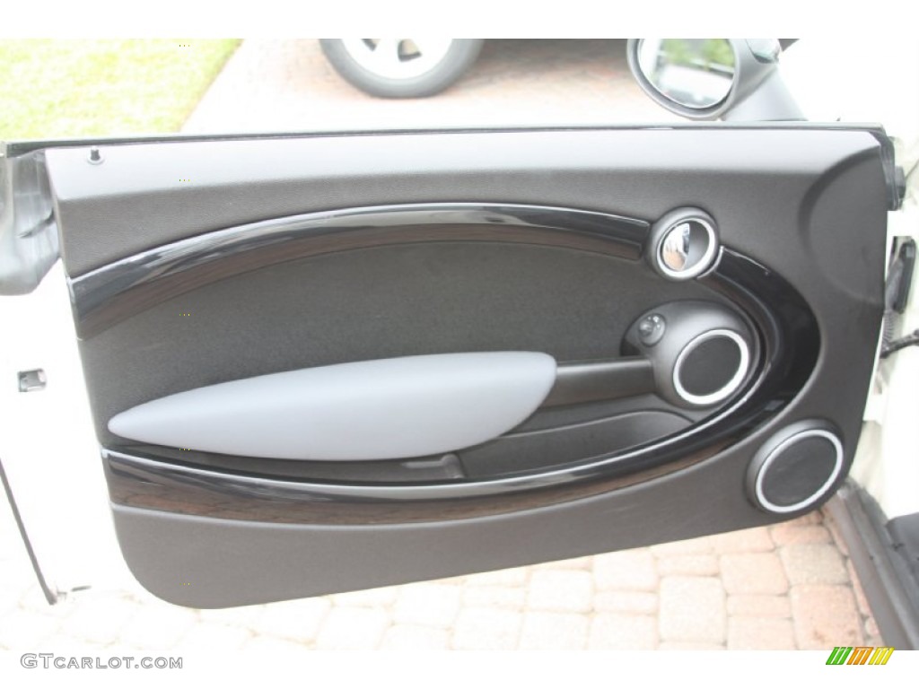 2010 Mini Cooper S Hardtop Grey/Carbon Black Door Panel Photo #55865180