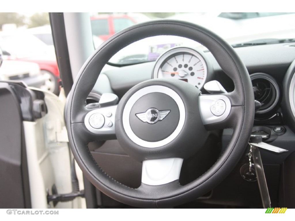 2010 Mini Cooper S Hardtop Grey/Carbon Black Steering Wheel Photo #55865277
