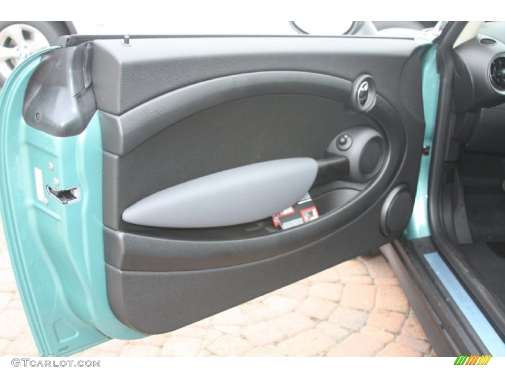 2012 Mini Cooper Hardtop Carbon Black Door Panel Photo #55868917