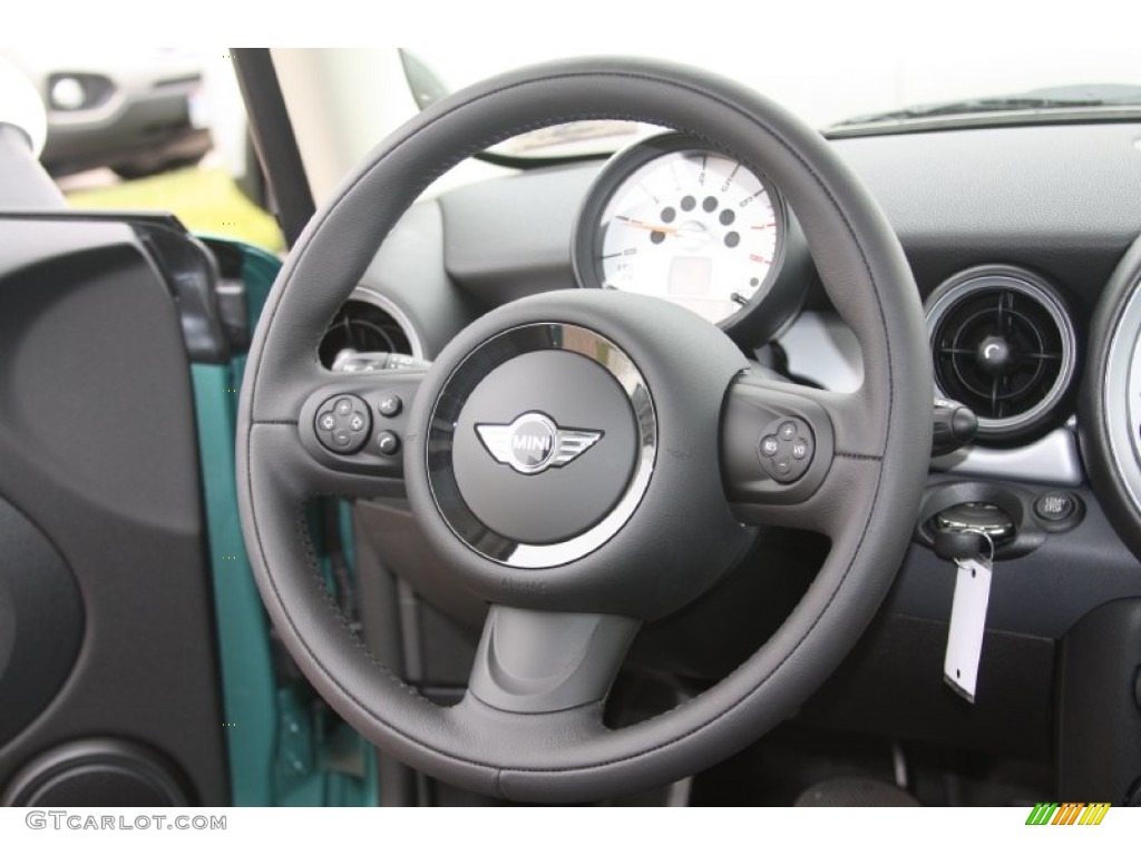 2012 Mini Cooper Hardtop Carbon Black Steering Wheel Photo #55868980