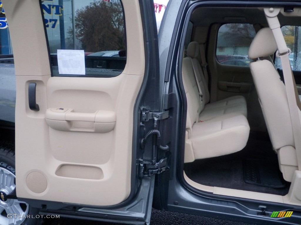 2011 Silverado 1500 LT Extended Cab 4x4 - Steel Green Metallic / Light Cashmere/Ebony photo #14