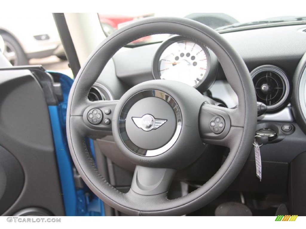 2012 Mini Cooper Hardtop Carbon Black Steering Wheel Photo #55869118