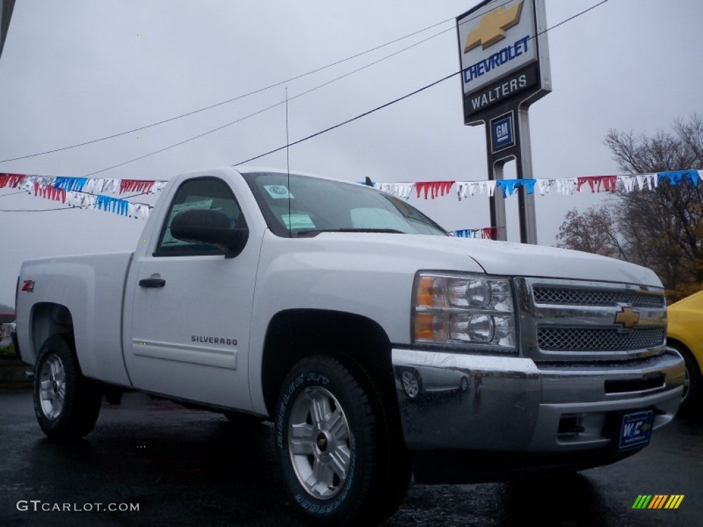 2012 Silverado 1500 LT Regular Cab 4x4 - Summit White / Ebony photo #3