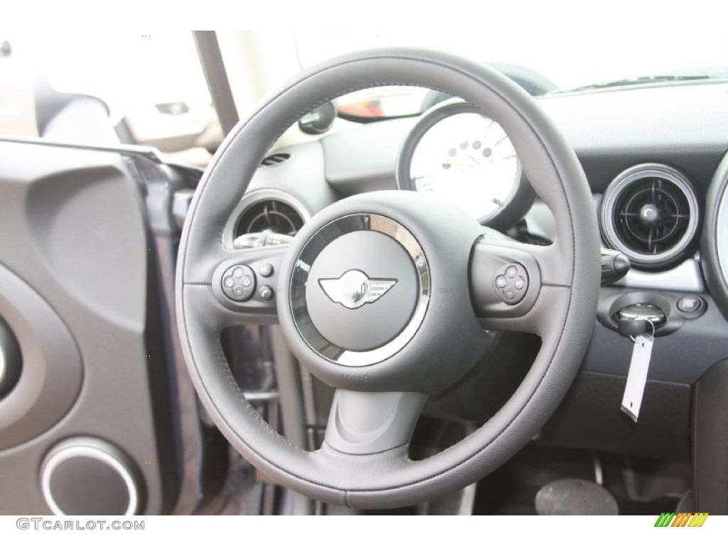 2012 Mini Cooper Hardtop Carbon Black Steering Wheel Photo #55869262