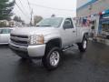 2011 Sheer Silver Metallic Chevrolet Silverado 1500 LS Regular Cab 4x4  photo #2
