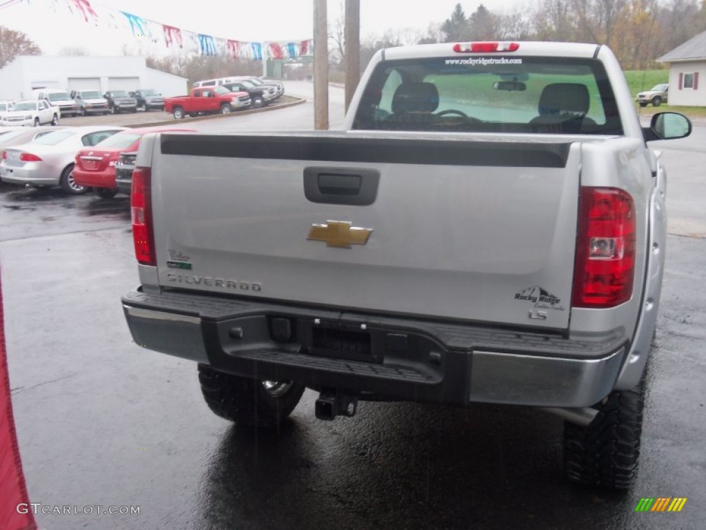 2011 Silverado 1500 LS Regular Cab 4x4 - Sheer Silver Metallic / Dark Titanium photo #6
