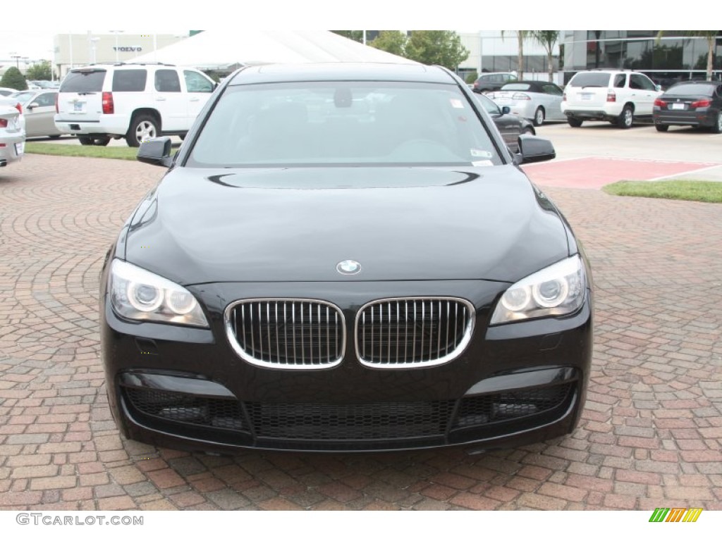 2012 7 Series 740i Sedan - Black Sapphire Metallic / Black photo #2