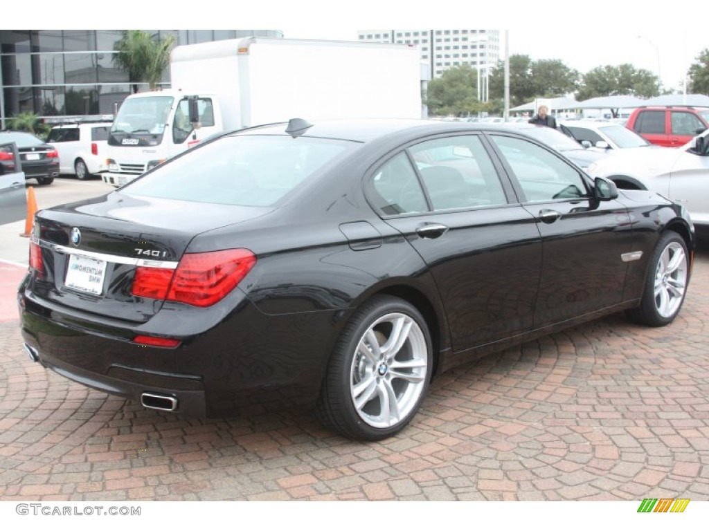 2012 7 Series 740i Sedan - Black Sapphire Metallic / Black photo #6