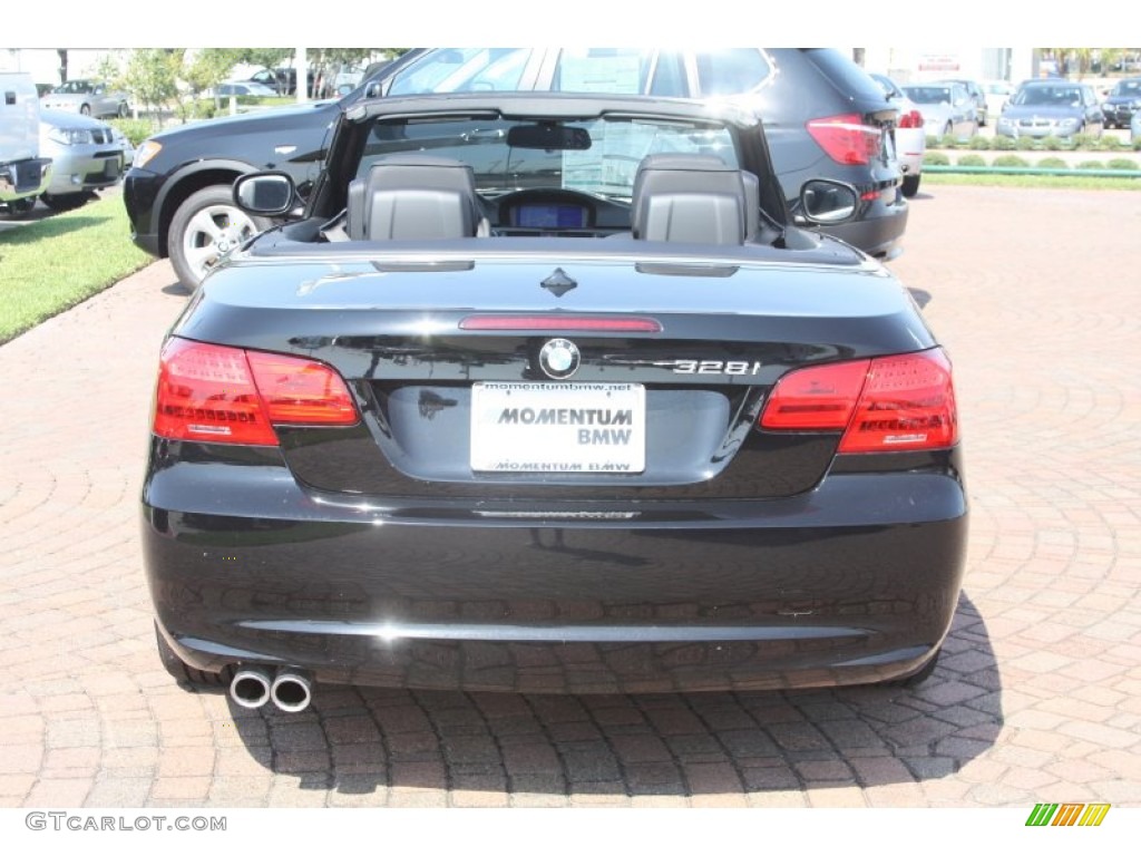 2011 3 Series 328i Convertible - Jet Black / Black photo #8