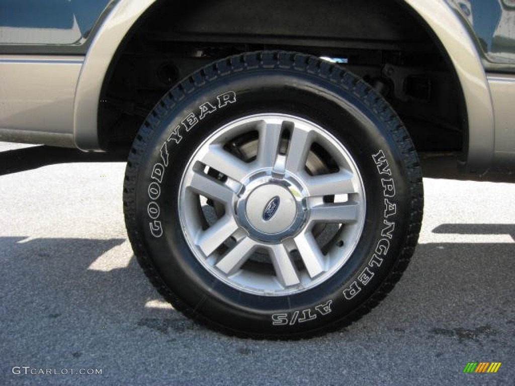 2004 F150 Lariat SuperCrew 4x4 - Aspen Green Metallic / Tan photo #10