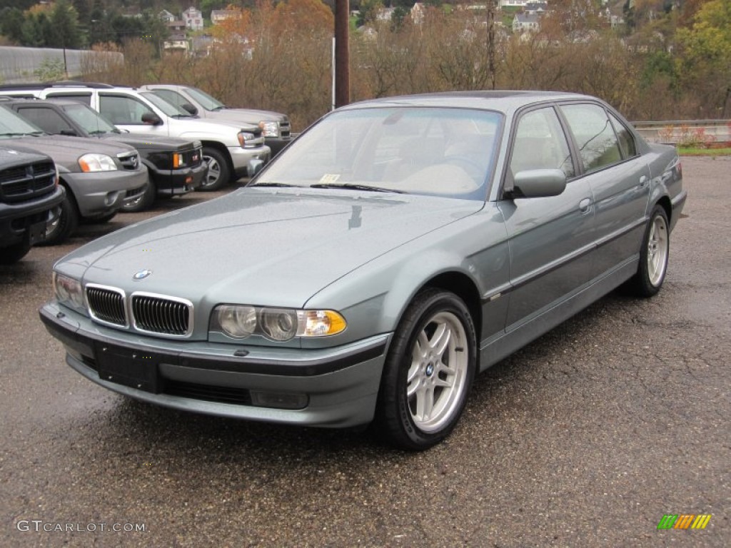 2001 7 Series 740iL Sedan - Glacier Green Metallic / Sand Beige photo #1