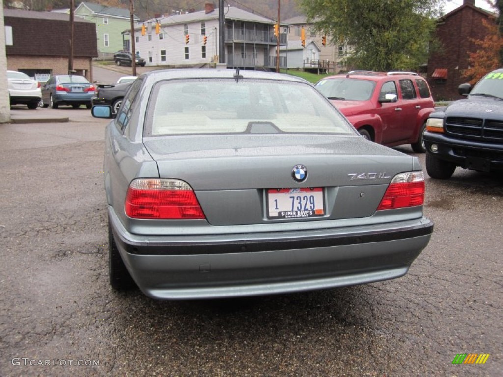 2001 7 Series 740iL Sedan - Glacier Green Metallic / Sand Beige photo #4