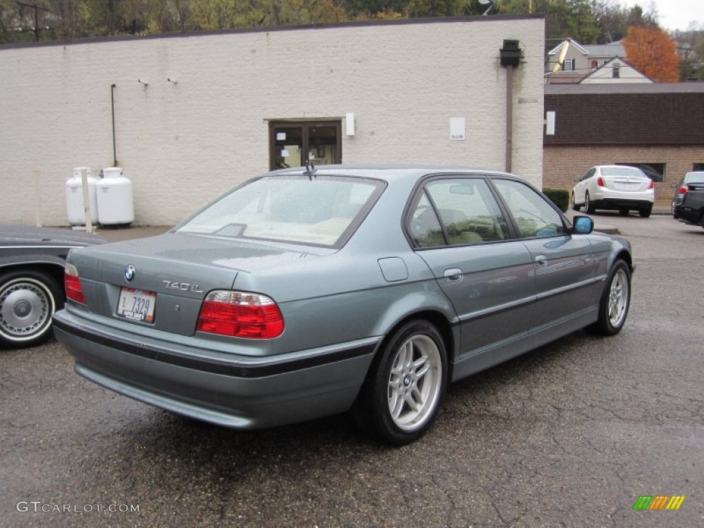 2001 7 Series 740iL Sedan - Glacier Green Metallic / Sand Beige photo #6