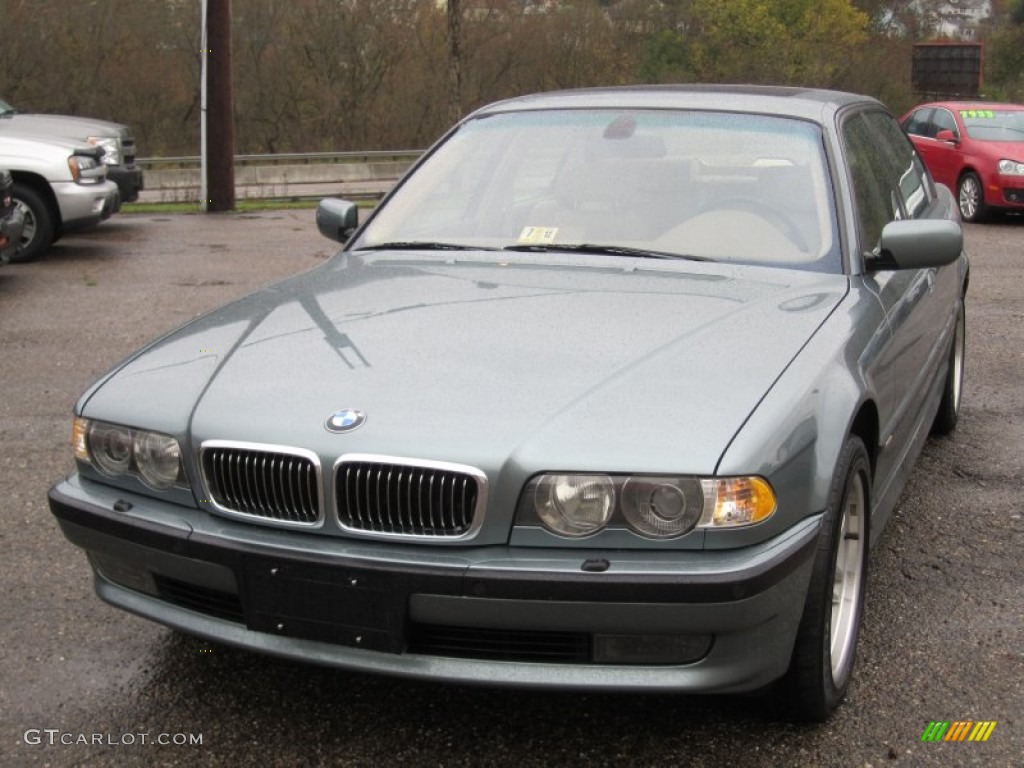 2001 7 Series 740iL Sedan - Glacier Green Metallic / Sand Beige photo #10