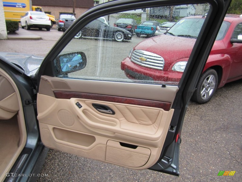 2001 7 Series 740iL Sedan - Glacier Green Metallic / Sand Beige photo #25