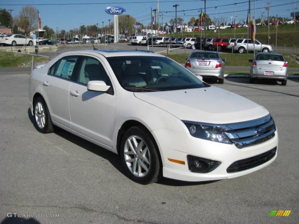White Platinum Tri-Coat 2012 Ford Fusion SEL V6 AWD Exterior Photo #55873566