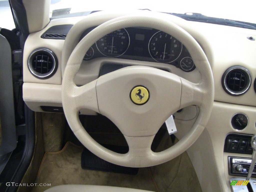 2001 Ferrari 456M GTA Cream Steering Wheel Photo #55874235