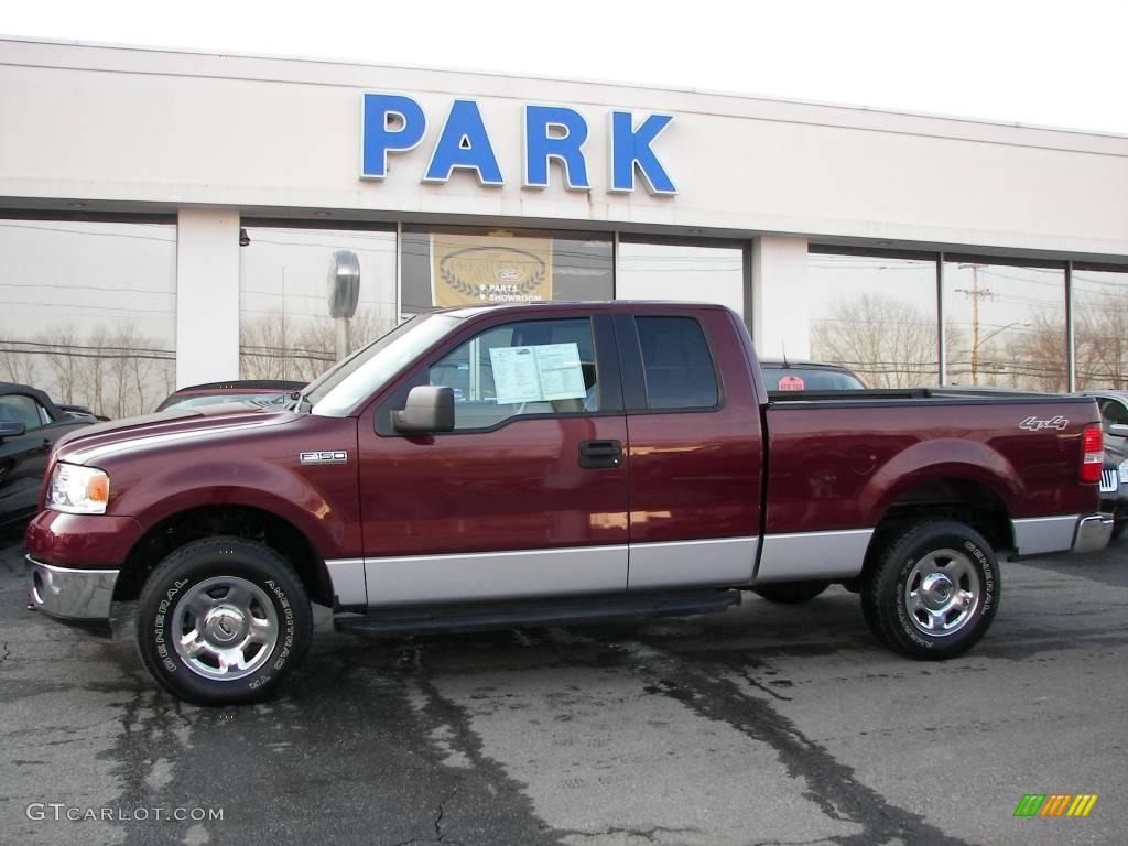 2006 F150 XLT SuperCab 4x4 - Dark Toreador Red Metallic / Medium/Dark Flint photo #25