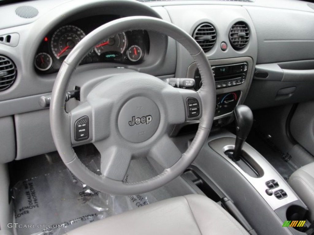 2006 Jeep Liberty Renegade Medium Slate Gray Steering Wheel Photo #55874547