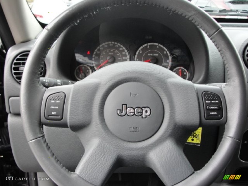 2006 Jeep Liberty Renegade Medium Slate Gray Steering Wheel Photo #55874553