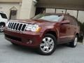 2008 Red Rock Crystal Pearl Jeep Grand Cherokee Limited  photo #1