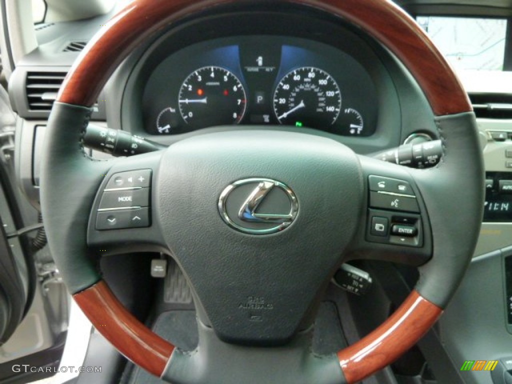 2012 Lexus RX 350 AWD Black Steering Wheel Photo #55876027