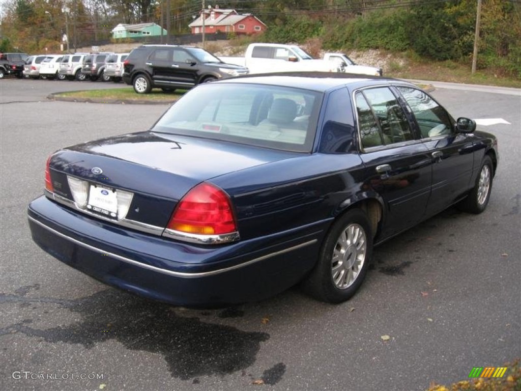 2003 Crown Victoria LX - Dark Blue Pearl / Medium Parchment photo #5