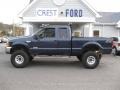 2001 True Blue Metallic Ford F250 Super Duty XLT SuperCab 4x4  photo #1